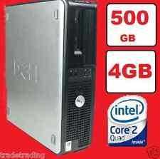 DELL Optiplex Desktop PC Quad Core 500GB HDD 4GB RAM Windows 7 WIFI Computer