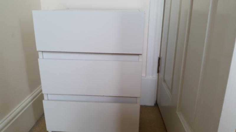 Denver 3 Drawer Chest - White