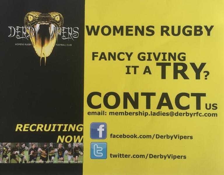 Derby Rugby Women039s Club is recruiting female players