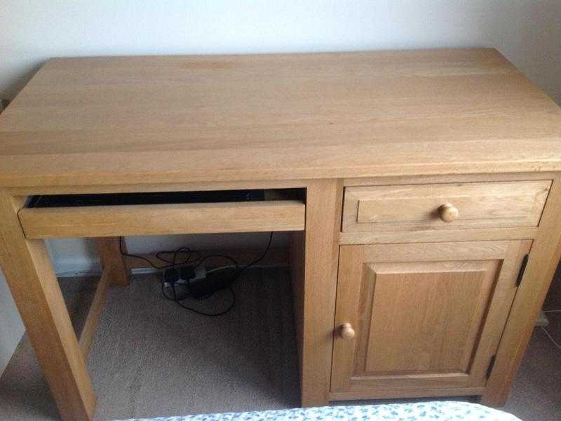 Desk, solid light oak