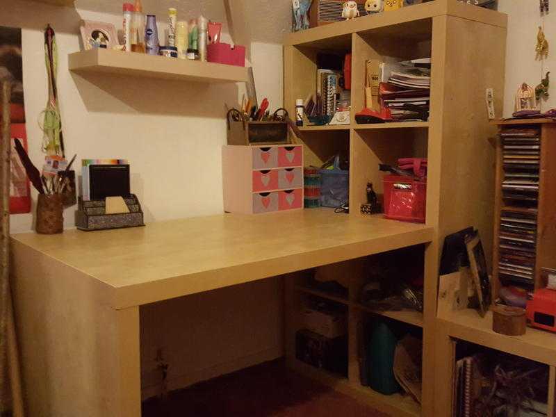 Desk with bookcase attached for sale