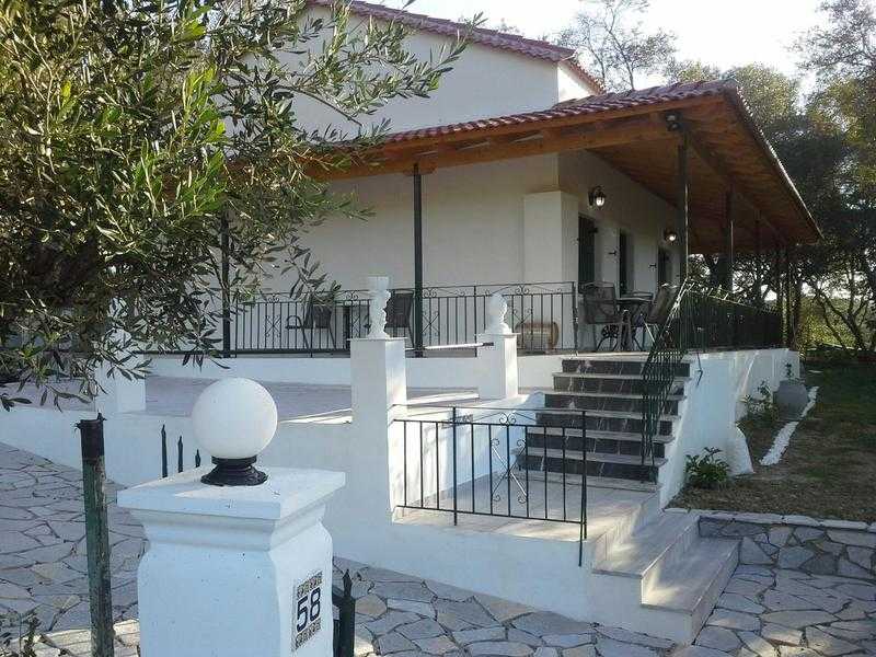 Detached villa Corfu 150,000 Sea View ,Golden Sandy Beach, Olive Grove.