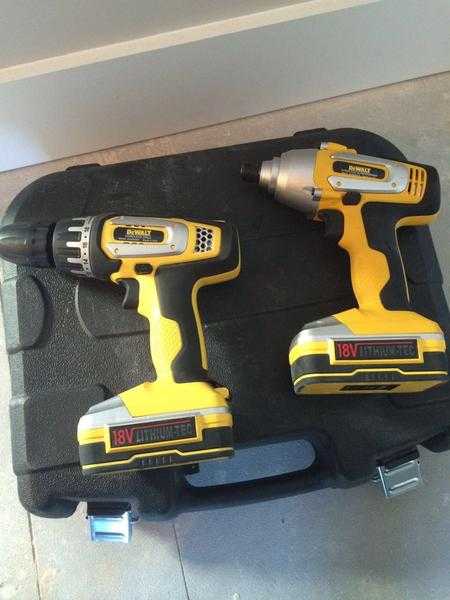 Dewalt 18 V Li-Ion Combi Drill And Impact Driver