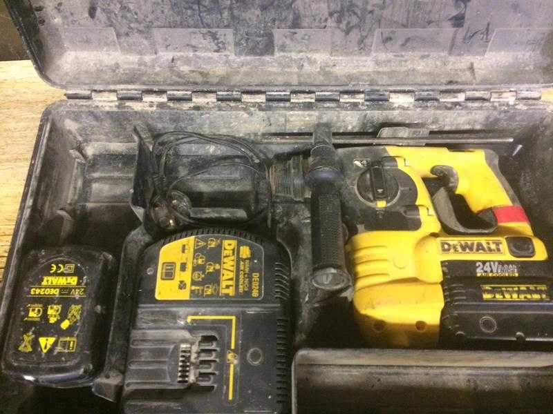 DeWALT DC223 24 Volt Cordless SDS Hammer Drill, 3 Mode