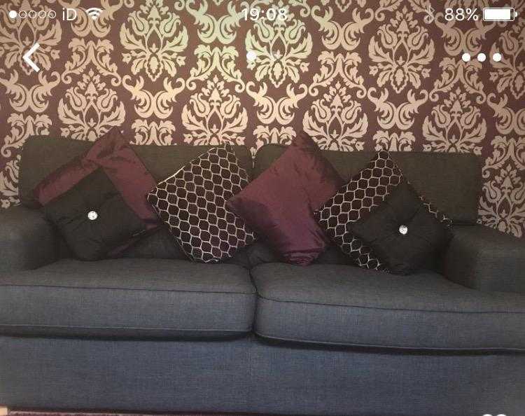 DFS 3 seater sofa in charcoal grey mint condition