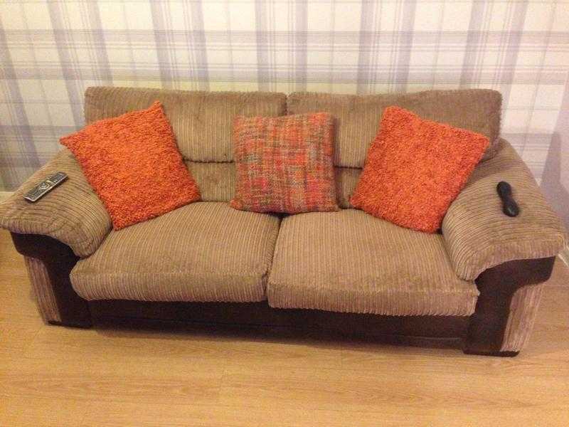 DFS brown cord comfort suite