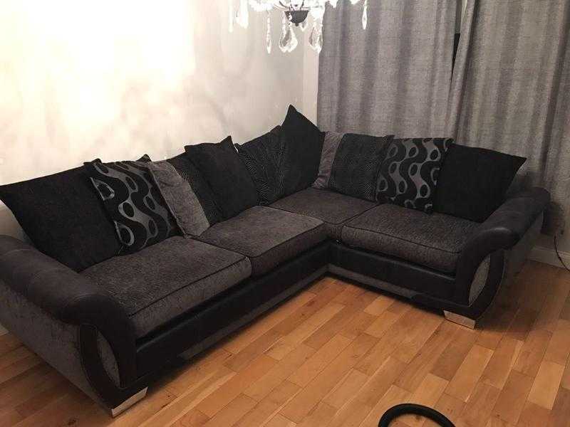 DFS corner sofa black