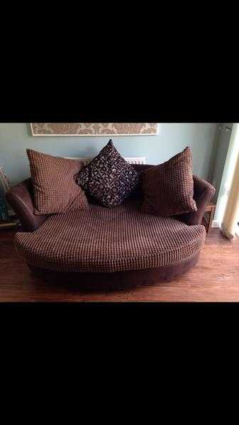 DFS corner sofa plus cuddler including pillows