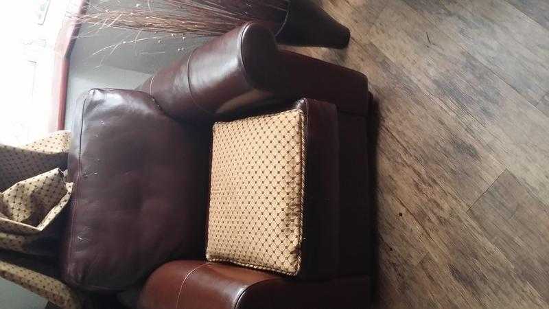 dfs leather armchair