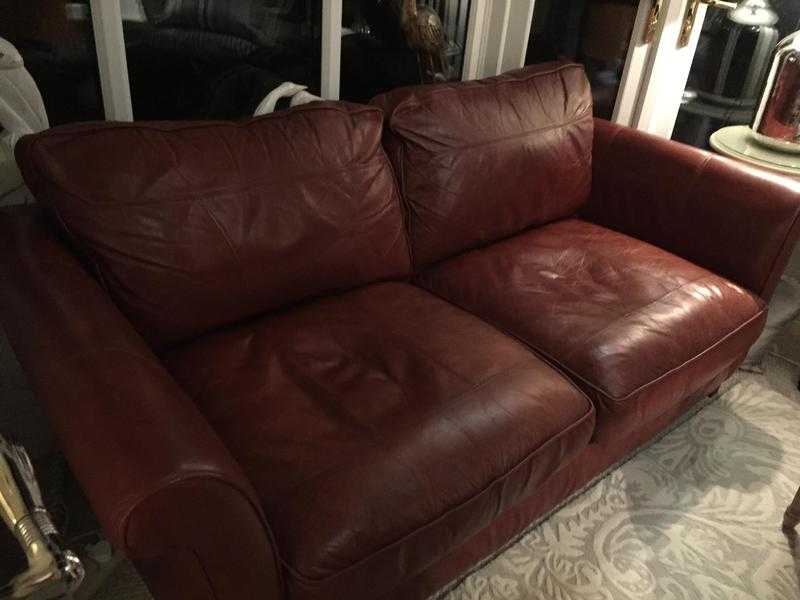 DFS ultimate Collection tanred leather Sofa large