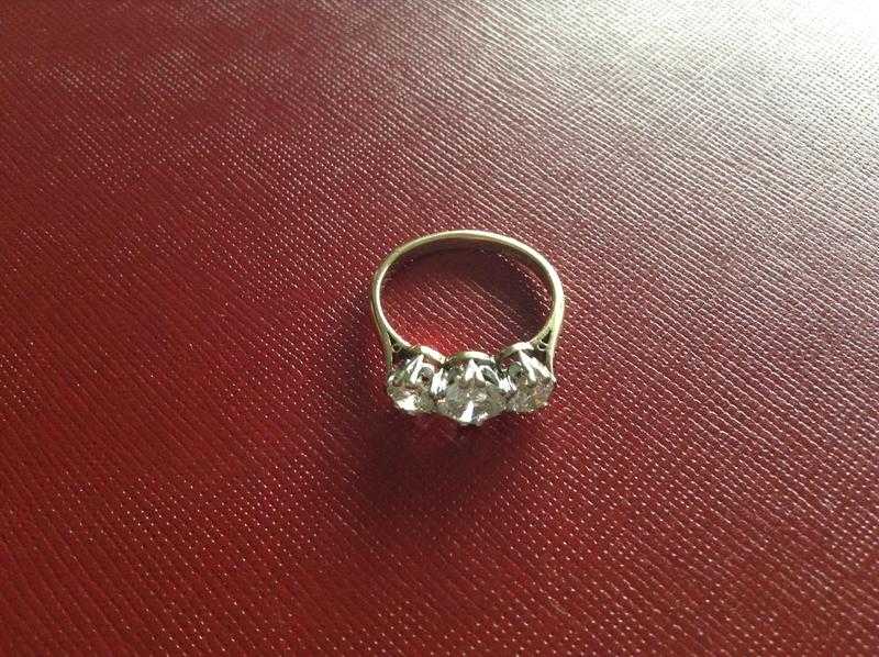 DIAMOND 3 STONE ENGAGEMENT RING VALUATION 11080 BUY JUST 2750 ORIGINAL BILL FROM 1979 2.00ctKSI