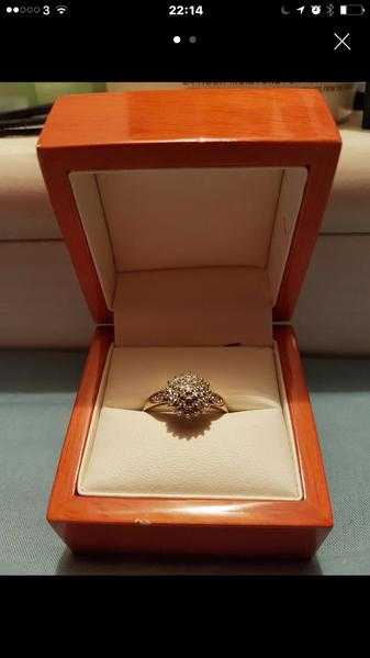 Diamond cluster Ring Jewellery with insurance certificate