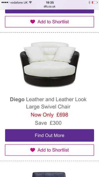 Diego cuddle chair and foot stool