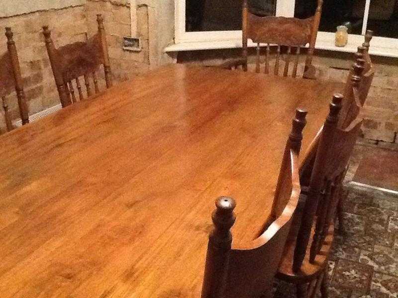 Dining room table and 8 chairs