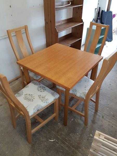 Dining room table and four chairs