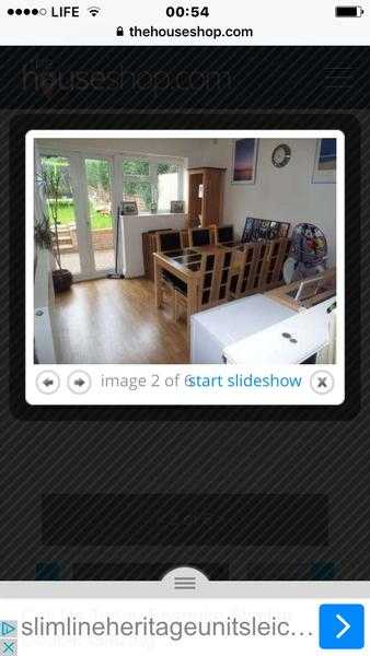 Dining room table and six chairs