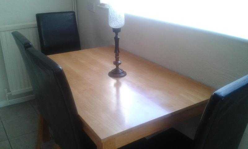 dining table and 4 chairs