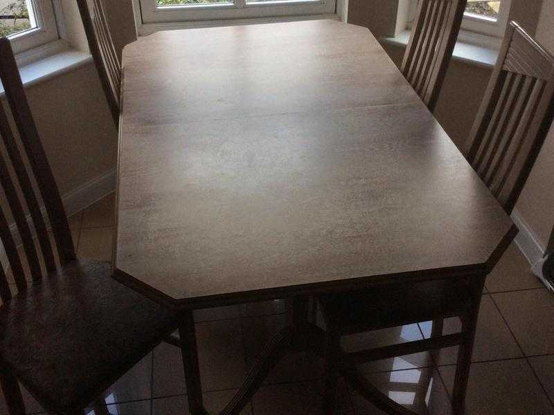 Dining table and 4 chairs