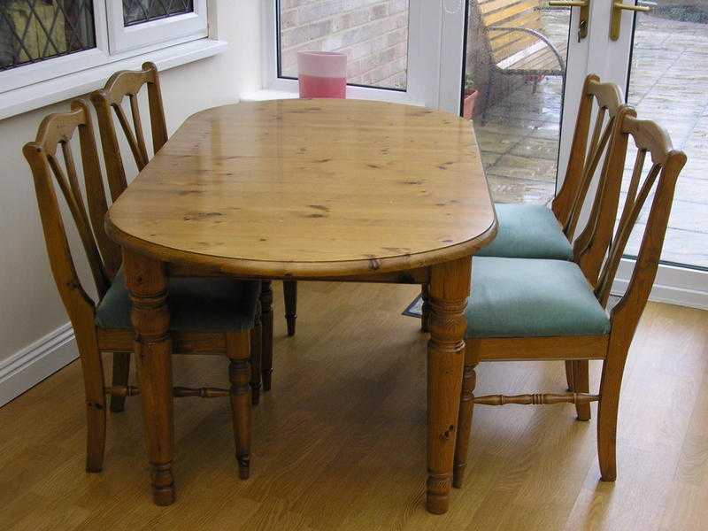 dining table and 4 chairs.