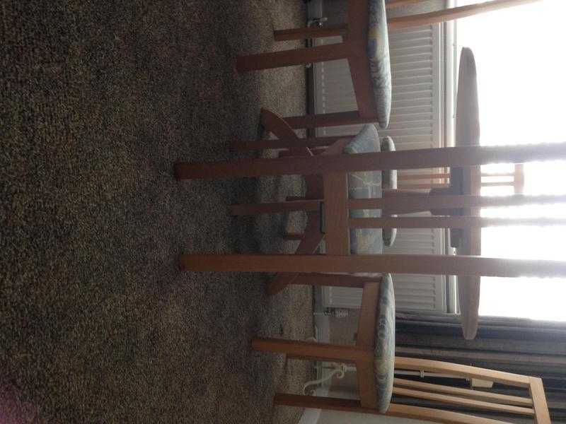 DINING TABLE AND 4 CHAIRS