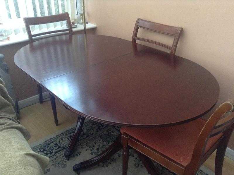 Dining table and 4 chairs