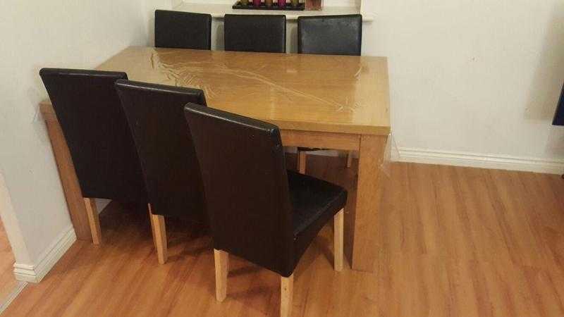 Dining table and 6 chairs