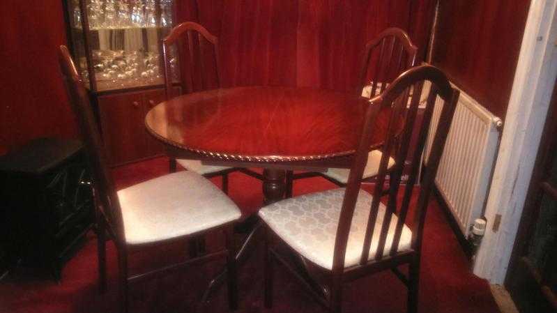 Dining table and chairs