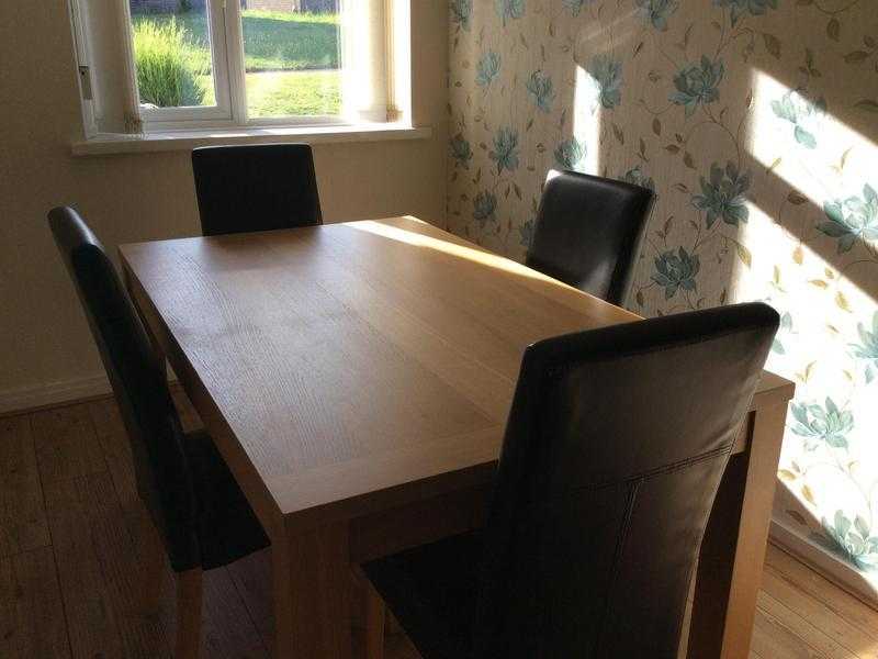 Dining table and chairs