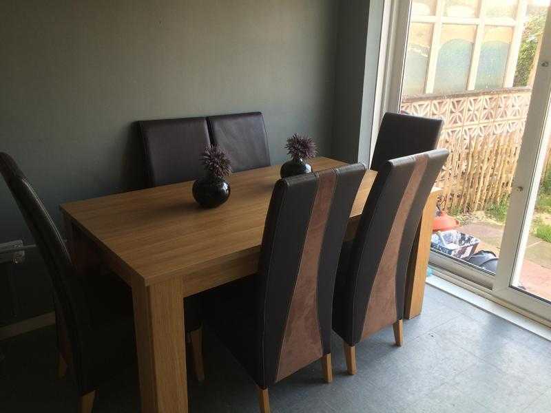 Dining table and chairs