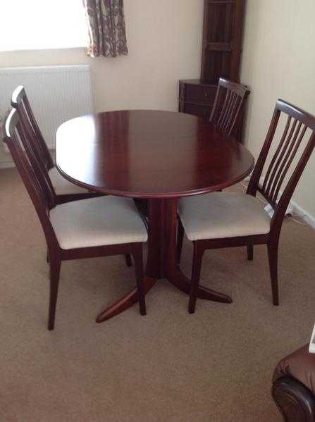 Dining table and chairs