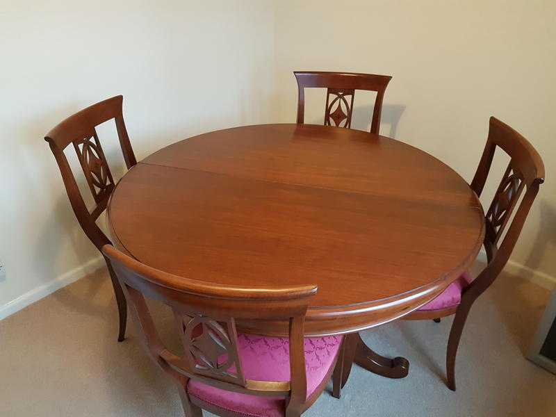 Dining table and four chairs