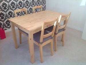Dining Table and Four Chairs