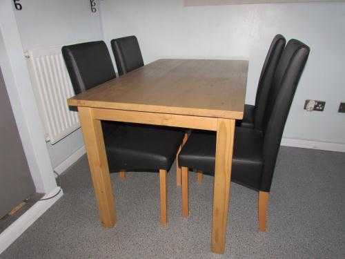 Dining Table  Four Chairs