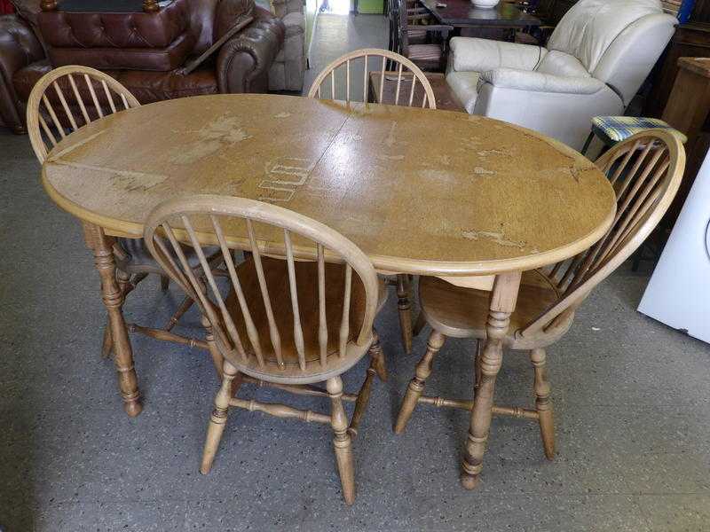 Dining Table With 4 Chairs For Restoration Project - Local Delivery Now ONLY 19