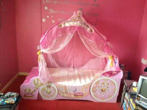 Disney princess carriage bed with storage