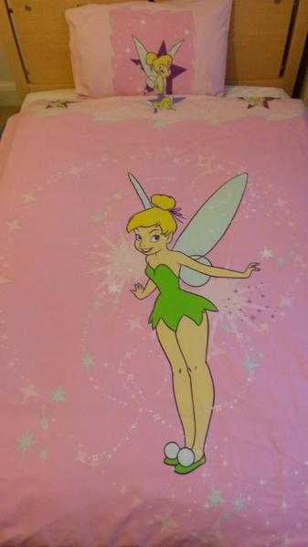 Disneys Tinker bell Duvet set amp pillow case   Price Includes Reversible Single Duvet Set with pillo