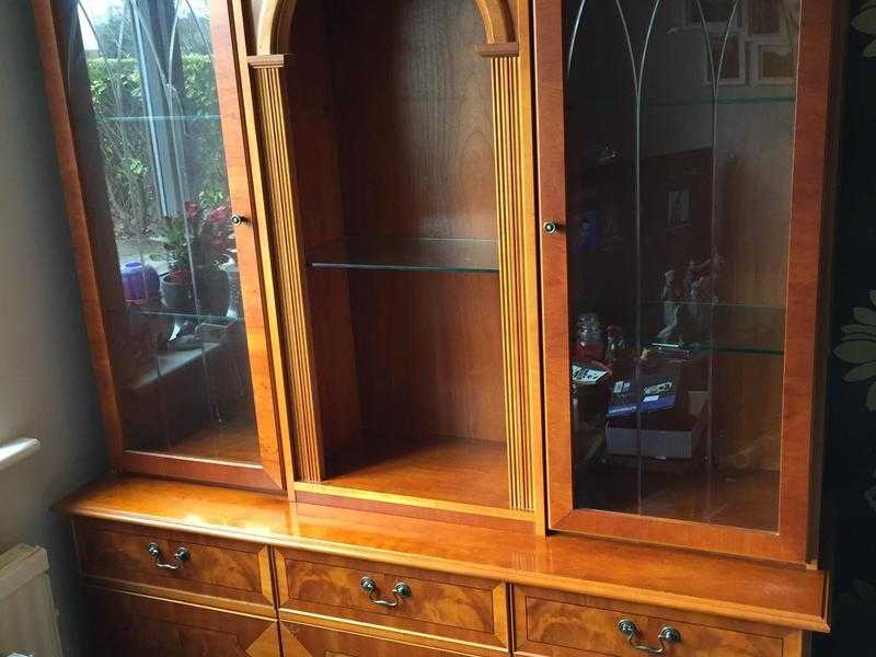 Display Cabinet in Yew wood Free to Collector