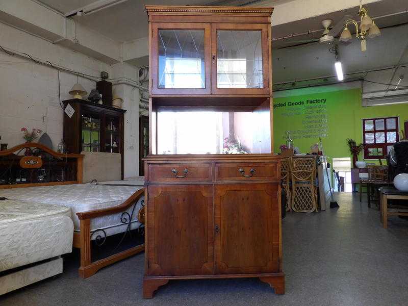 Display cabinet with cupboards, shelves amp glass mirror - Local delivery 19