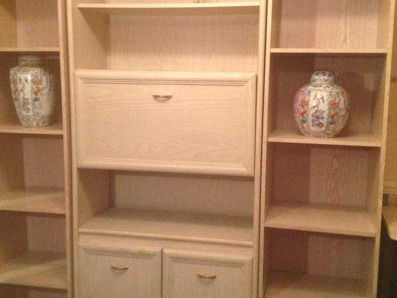 Display cabinets in lime oak