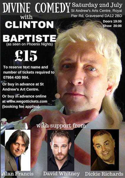 Divine Comedy With CLINTON BAPTISTE (the psychic from Phoenix Nights)