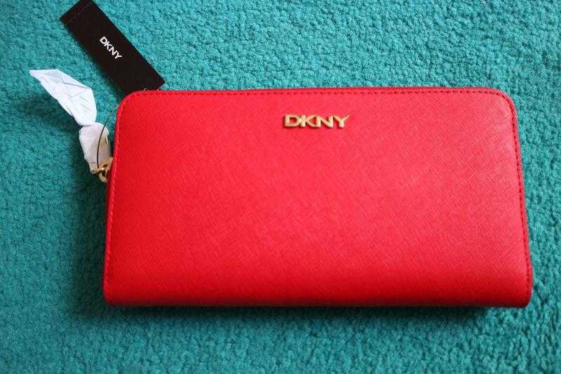 DKNY Bryant Park Saffiano red purse wallet