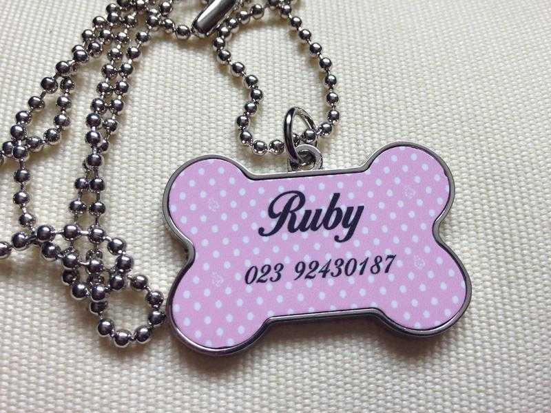 Dog ID TagDog Bone Necklace Personalised