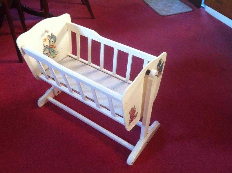 Dolls Cot and High Chair