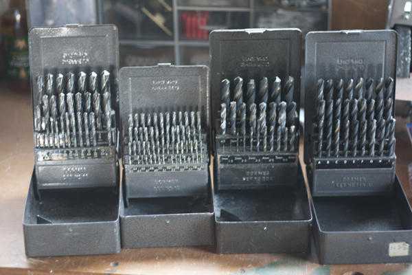 Dormer, Sheffield England, boxed drill bit sets.