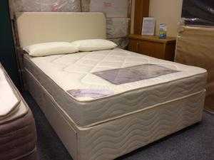 Double 2 drawer divan base and mattress