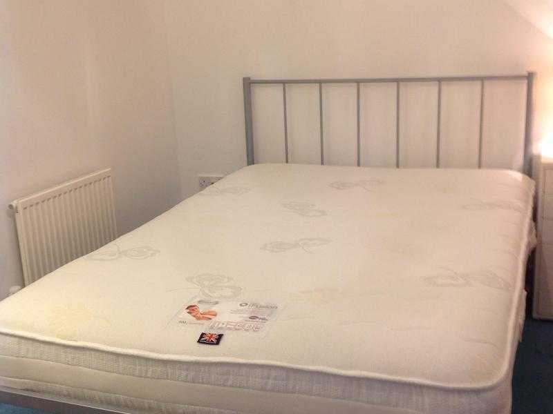 DOUBLE BED FRAME AND MATTRESS