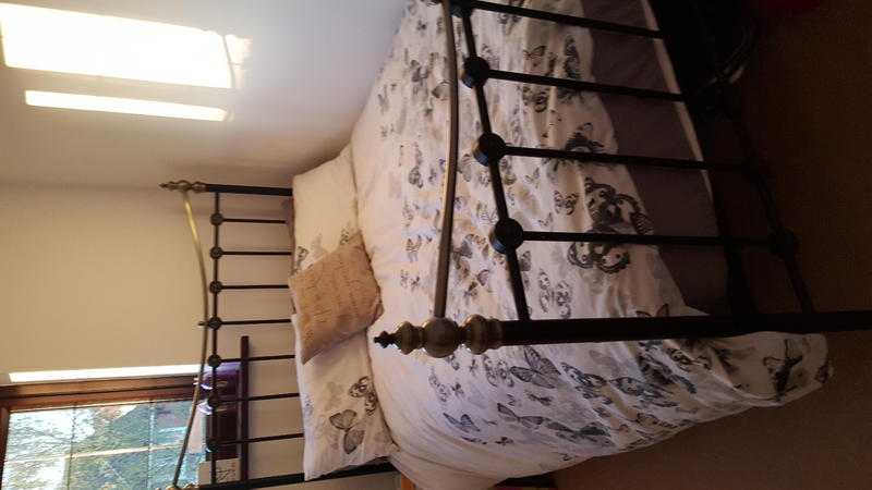 Double bed frame and mattress