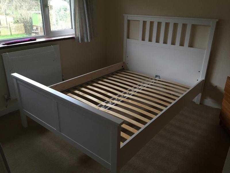 Double bed frame - White - 6 months old, only used a couple of times