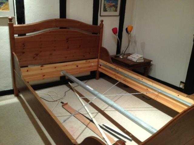 Double Bed  Ikea pine frame