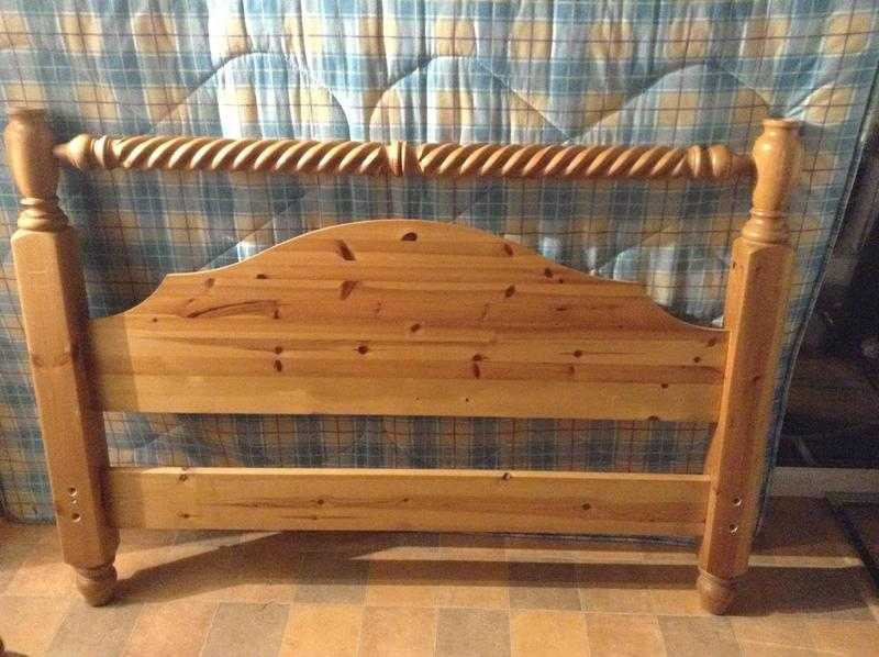 Double bed pine with mattress